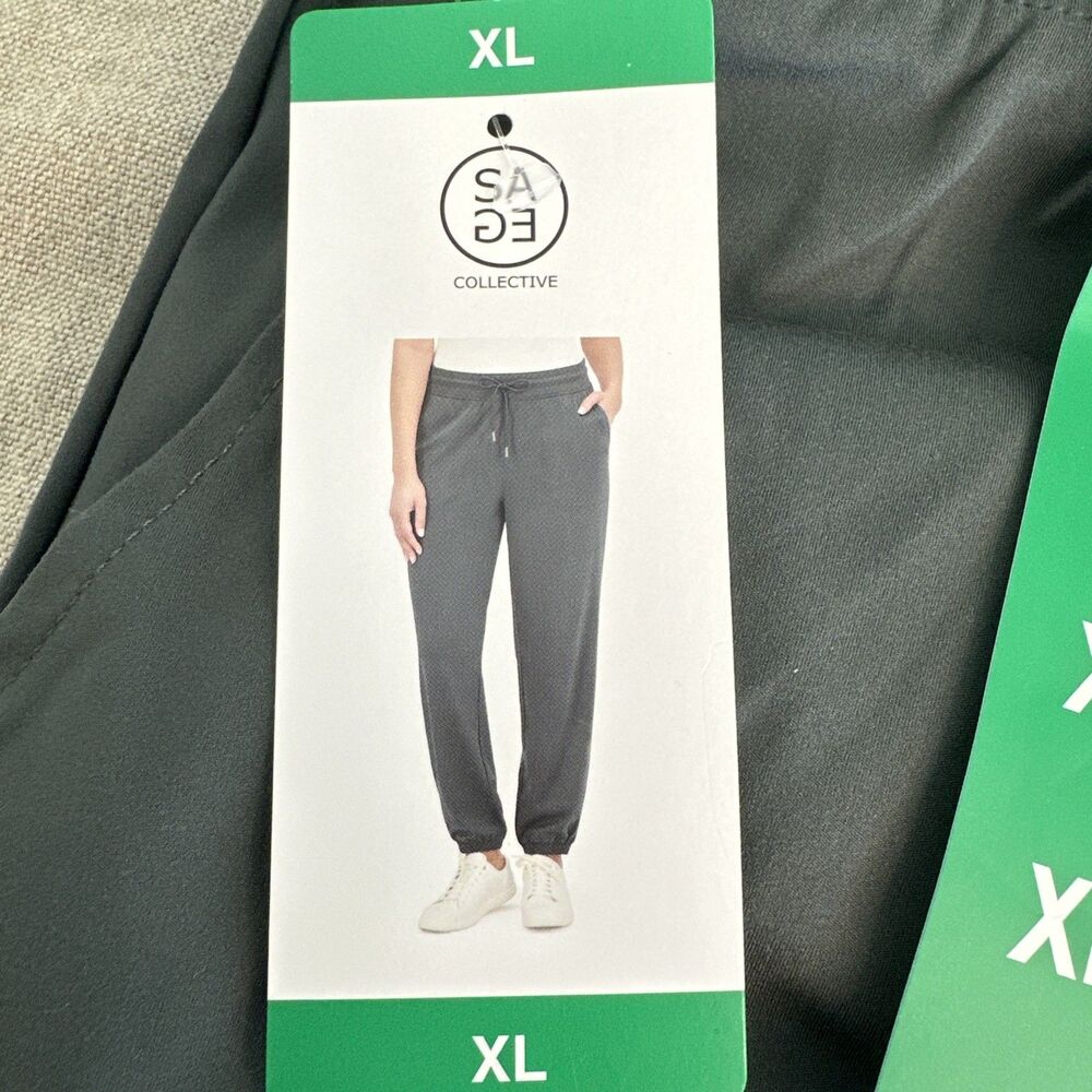 SAGE Collective Women's Green Jogger Travel Pants XL